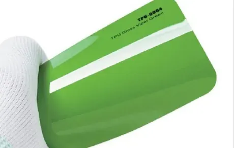Muestra de película Gloss Viper Green, código TPU-6004