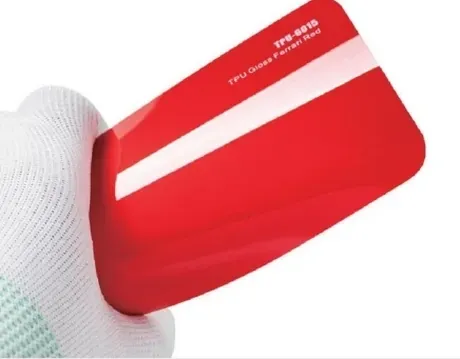 Muestra de película Gloss Ferrari Red, código TPU-6015