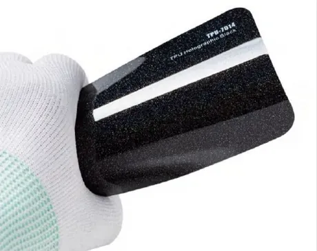 Muestra de película Holographic Black, código TPU-7014