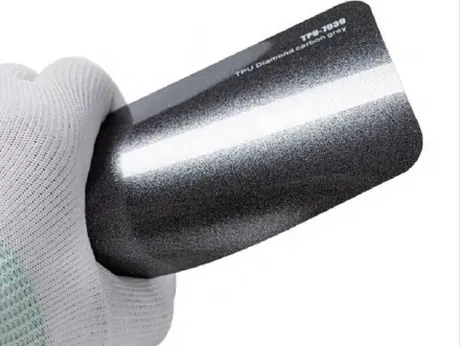 Muestra de película Diamond Carbon Grey, código TPU-7039