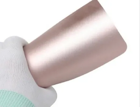 Muestra de película Satin Rose Gold (Tesla), código TPU-8203